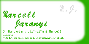 marcell jaranyi business card